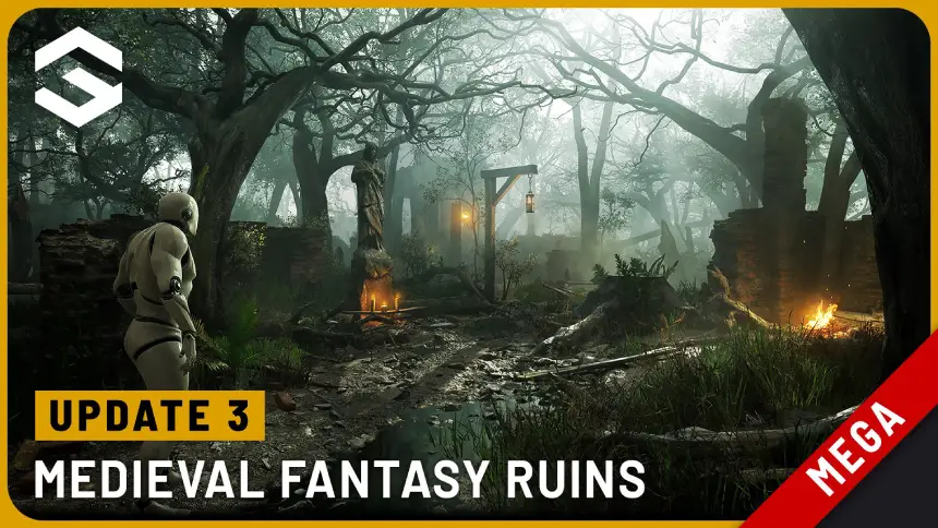 Medieval Fantasy Ruins - Dark Forest Environment