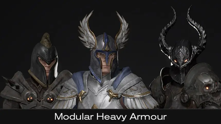 Modular Heavy Armour - Dark Warrior Fantasy - Metahuman