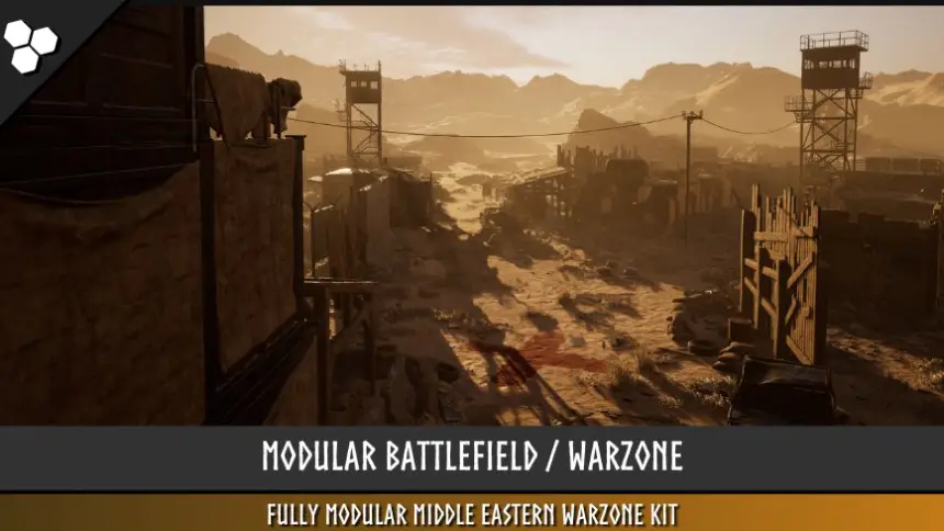 Modular Battlefield / Warzone (Battlefield, Warzone, Desert, Desert Town)