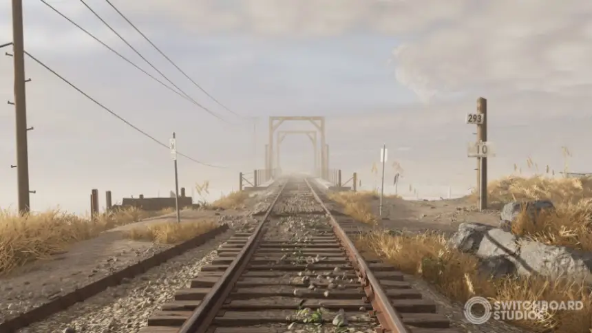 Coastal Wetland & Railroad Bridge