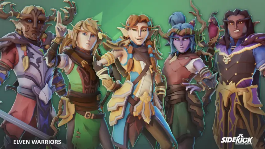 Elven Warriors - Sidekick Modular Characters