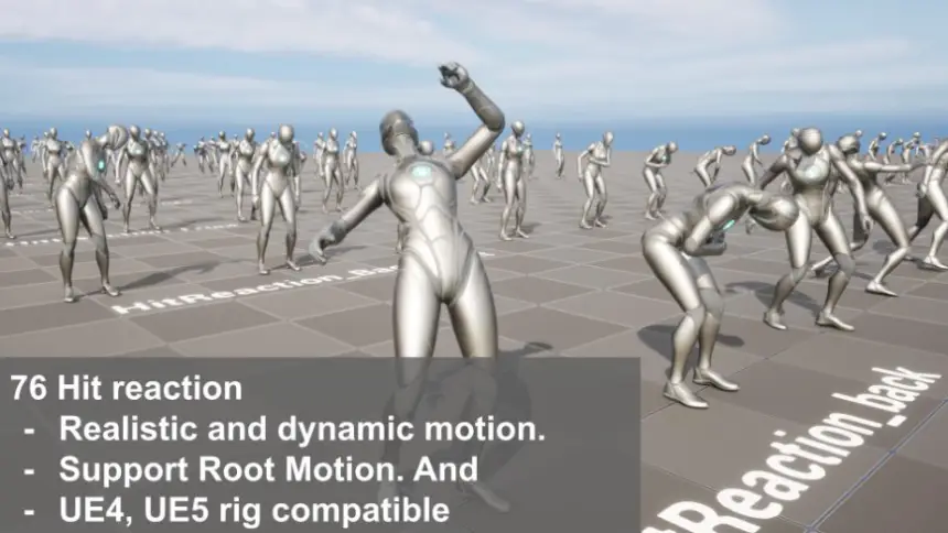 Hit Reaction Animation Pack - UE4/UE5 Mannequin