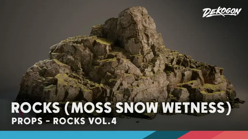 Rocks VOL.4 - Snow, Wetness, Moss (Nanite)