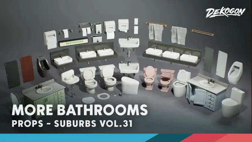 Suburbs VOL.31 - More Bathrooms (Nanite and Low Poly)