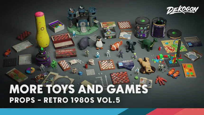Retro 80's VOL.5 - MORE Toys & Games (Nanite and Low Poly)