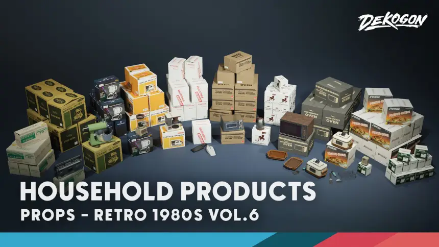 Retro 80's VOL.6 - Household Products (Nanite and Low Poly)