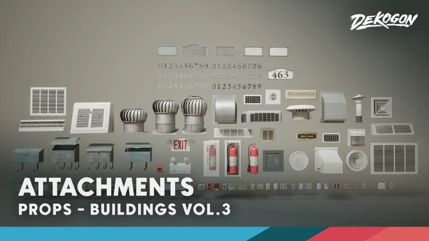 Buildings VOL.3 - Attachments (Nanite and Low Poly)