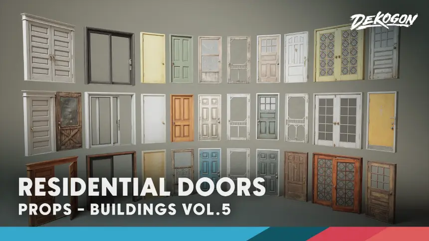 Buildings VOL.5 - Doors (Nanite and Low Poly)
