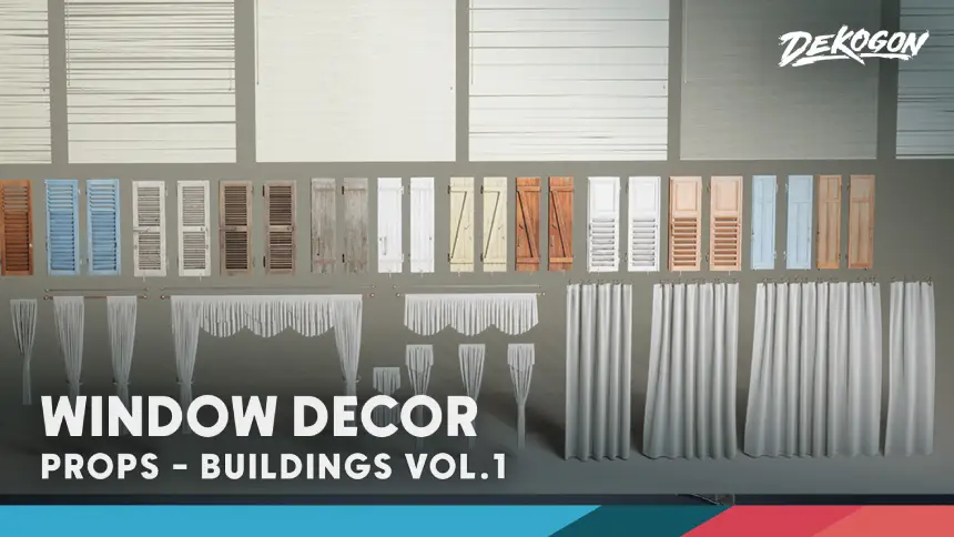 Buildings VOL.1 - Window Decor (Nanite and Low Poly)