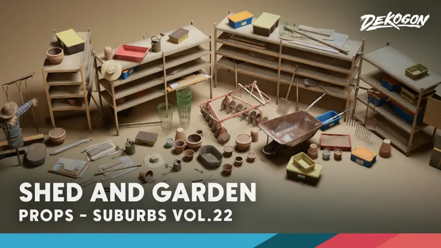 Suburbs VOL.22 - Shed & Garden (Nanite and Low Poly)