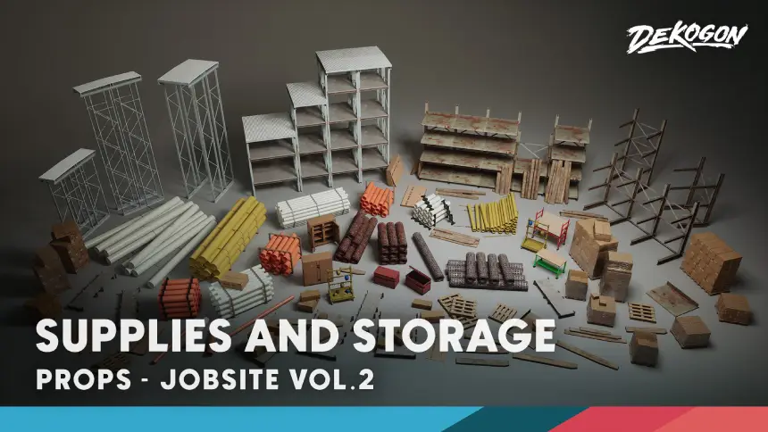 Jobsite VOL.2 - Modular Storage and Supplies (Nanite & Low Poly)