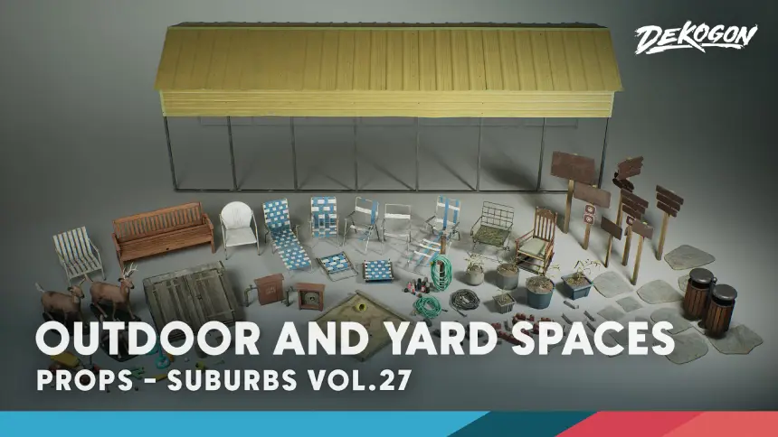 Suburbs VOL.27 - Outdoor and Yard Spaces (Nanite and Low Poly)