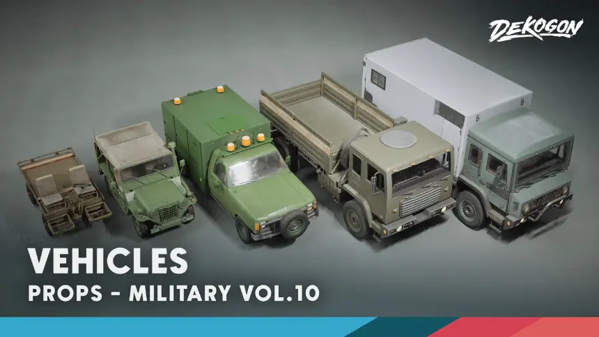 Vehicles VOL.10 - Military (Low Poly)