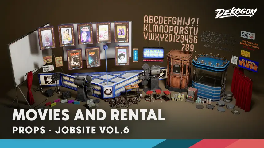 Jobsite VOL.6 - Movies & Rental (Nanite & Low Poly)