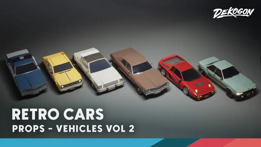 Vehicles VOL.2 - Retro Cars (Low Poly)