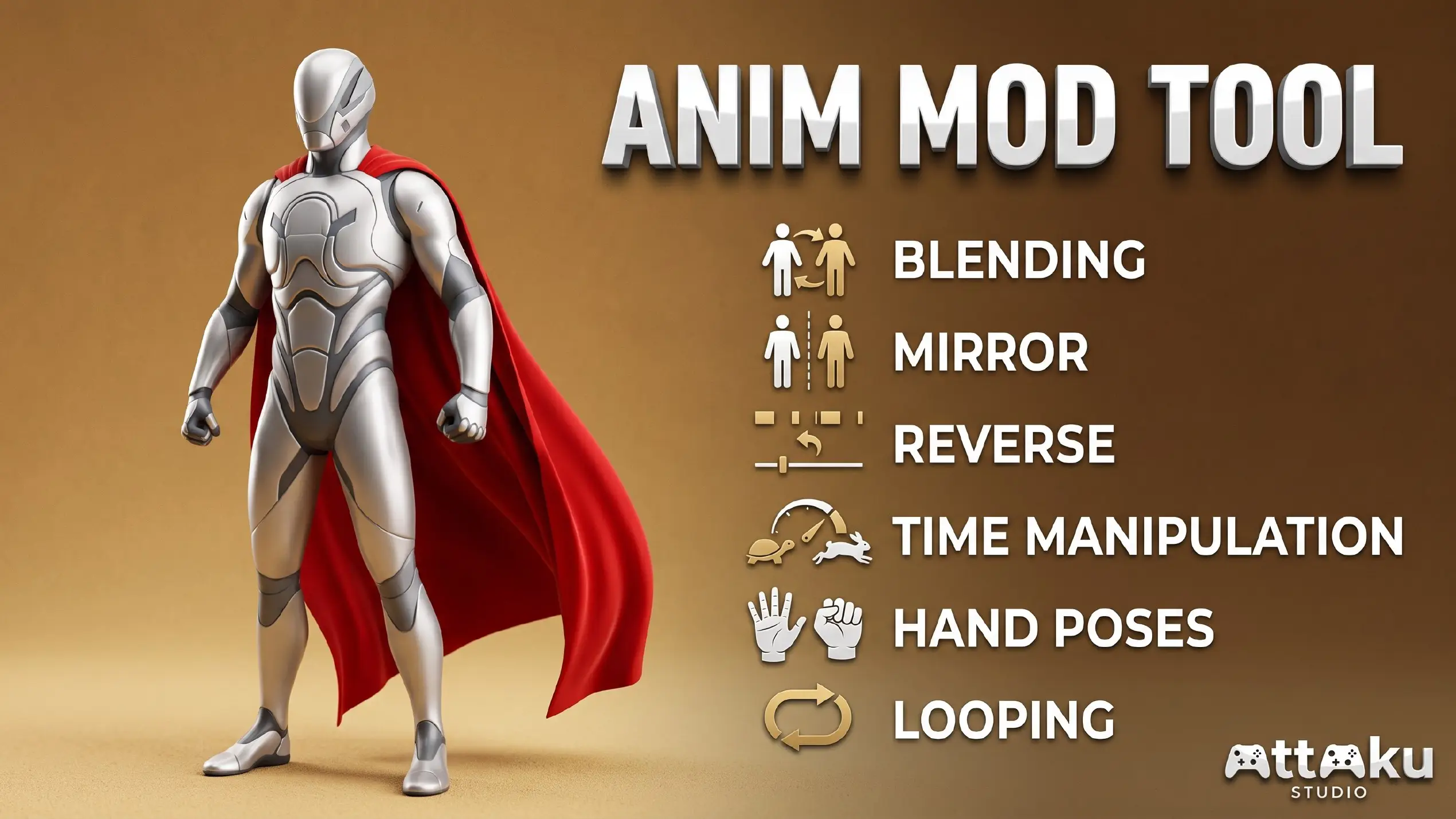 ANIM MOD TOOL [Animation Modifier: blend, mirror, reverse Animations and Mocap]