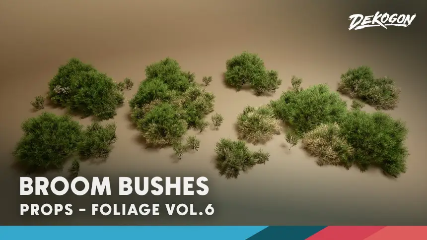 Foliage VOL.6 - Broom Bushes (Nanite and Low Poly)