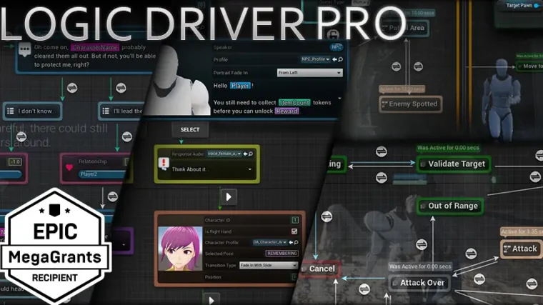 Logic Driver Pro Indie - Dialogue, Quests, Combat Systems and More in Blueprints