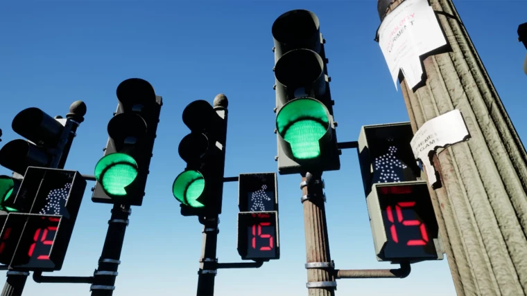 Traffic Lights Animated 14 Pack USA Stop light City