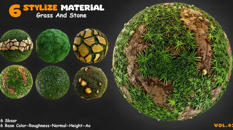 6 Stylize Material Grass And Stone