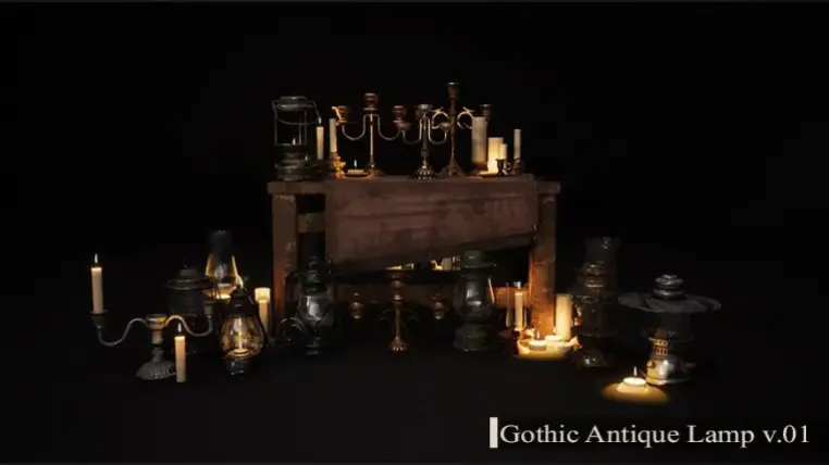 Gothic Antique Lamp v.01