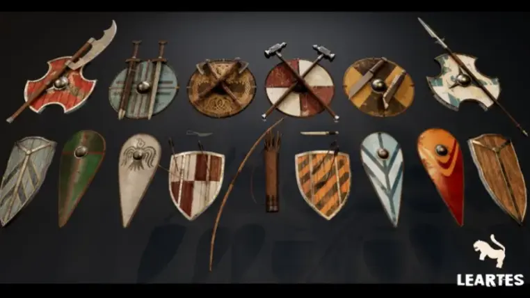 Medieval / Viking Weapons and Shields Set (18 Pieces)