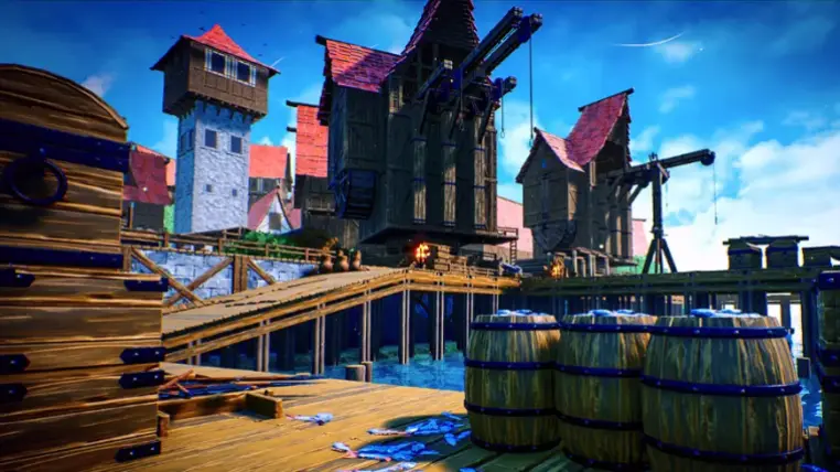 Modular Medieval Docks - Medieval Town - Medieval Docks [Interiors Included]