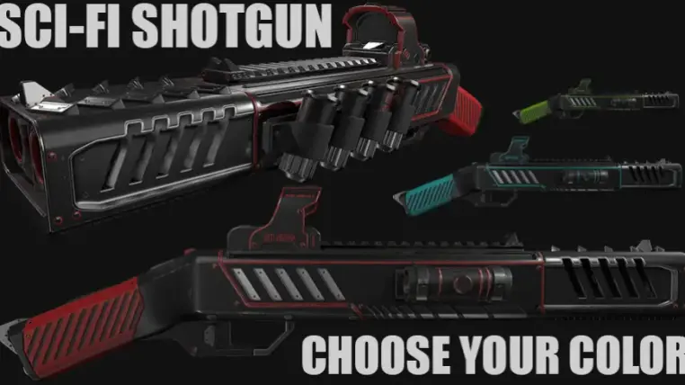 Sci-Fi Double-Barreled Shotgun