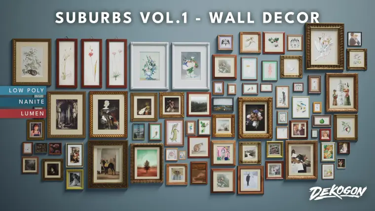 Suburbs VOL.1 - Wall Decor (Nanite and Low Poly)