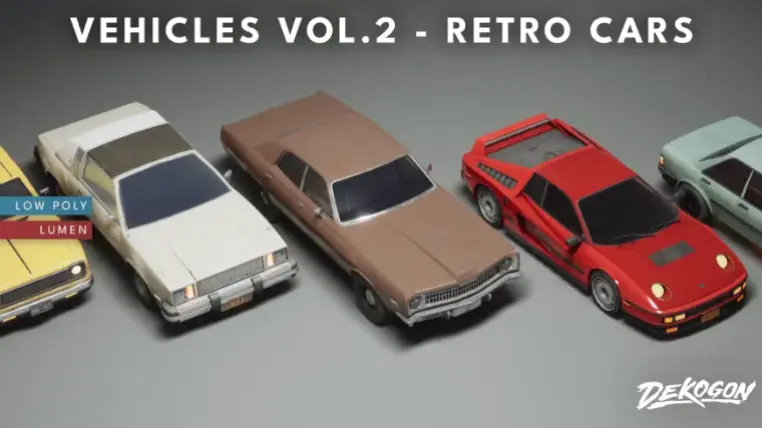 Vehicles VOL.2 - Retro Cars (Low Poly)