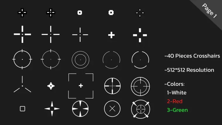 Simple Crosshairs Pack Simple Crosshairs Pack