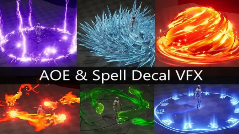 AOE and Spell Decal VFX ( with SFX )