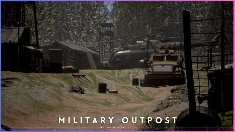Deserted Military Outpost in the Forest Environment