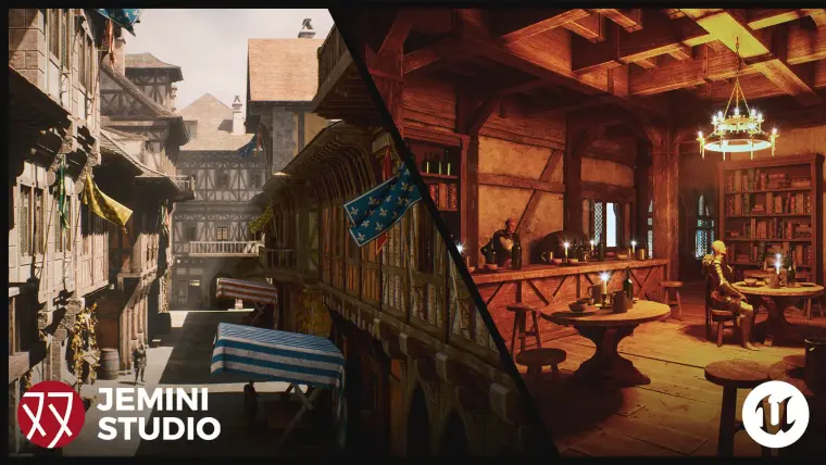 Medieval Modular Town (With Interiors)