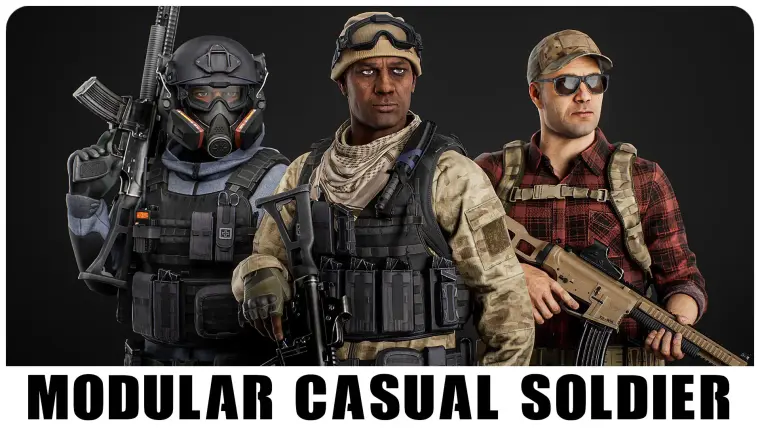 Modular Casual Military Soldier Modular Casual Military Soldier