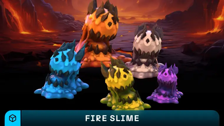 Stylized Fantasy Fire Slime