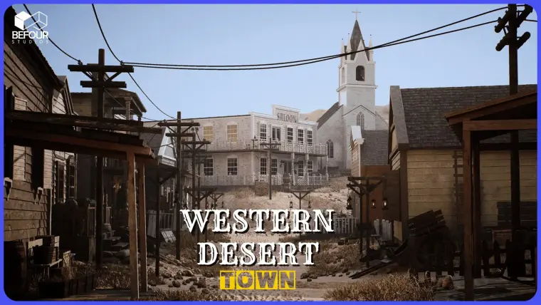 Western Desert Town w/ Construction Tool Western Desert Town w/ Construction Tool