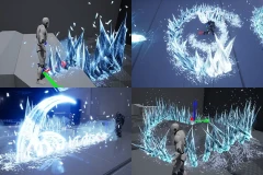 Ice Skill VFX Interactive with Terrain