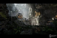 Ancient Temple Ruins - Mountains Environment