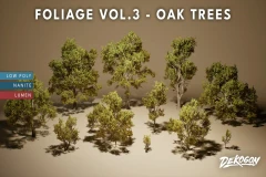 Foliage VOL.3 - Oak Trees (Nanite and Low Poly)