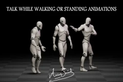 Talk while walking or standing animations