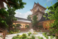 Ryokan [Japanese Courtyard]