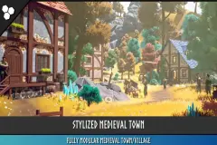 Stylized Fantasy Town (Stylized Town, Stylized Village, Medieval Town, Village)