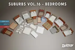 Suburbs VOL.16 - Bedroom (Nanite and Low Poly)