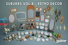 Suburbs VOL.8 - Retro Decor (Nanite and Low Poly)