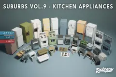 Suburbs VOL.9 - Kitchen Appliances (Nanite and Low Poly)