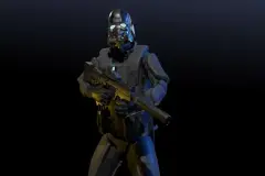 Special forces ski-fi soldier