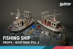 Boatyard VOL.3 - Fishing Ship and Supplies (Nanite and Low Poly)