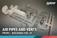 Buildings VOL.10 - Air Pipes and Vents (Nanite and Low Poly)