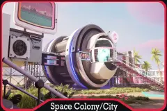 Space Colony And Sci-Fi City